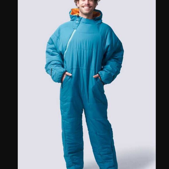 New Adult XL Selk'Bag Lite recycled wearable sleeping bag in Teal Sunlight - Picture 2 of 7